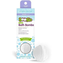 Boogie Wipes Kids Bath Bombs, lavender scent, 3-pack, hypoallergenic and dermatologist tested for relaxation.