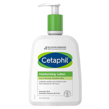 Cetaphil Moisturizing Lotion, 16 oz, for dry to normal sensitive skin, protects from dryness for 48 hours, with avocado oil and vitamins B5 & B3.