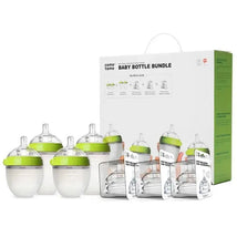 Comotomo 7Pk Baby Bottle Bundle Green