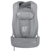Cybex Coya Carrier in Thunder Grey, featuring a breathable mesh design and adjustable straps for comfort.