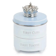 Demdaco Baby First Tooth & Curl Keepsake Box, Blue Image 1