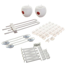 Dreambaby Home Safety Kit - 46 pieces including cabinet locks, outlet covers, anti-tip straps, and corner protectors.