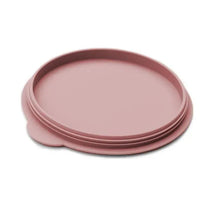 Blush-colored lid for the Ezpz Mini Bowl, designed to fit securely and help prevent spills.