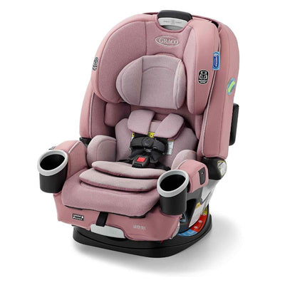Graco 4Ever DLX 4-in-1 car seat in Maven color, featuring a soft fabric, adjustable harness, and cup holders.