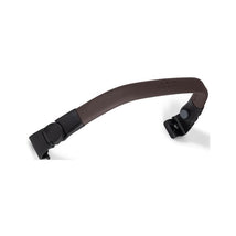 Foldable bumper bar for Joolz Aer² stroller in mid brown carbon color, featuring a textured grip and attachment mechanisms.