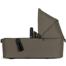 Joolz Aer2 Foldable Bassinet in Hazel Brown with a zipped canopy and adjustable height, ideal for newborns.