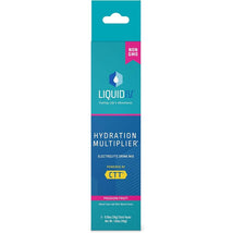 Liquid IV Hydration Multiplier in Passion Fruit flavor, containing 3 stick packs, designed for electrolyte hydration.
