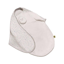 Nested Bean Zen Swaddle Classic in Stardust Blue, designed for infants 0/6 months, features a soft, star-patterned fabric.