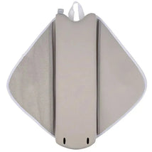 Cushioned elbow rest in gray stingray texture, featuring a supportive center and mesh side panels for ventilation.
