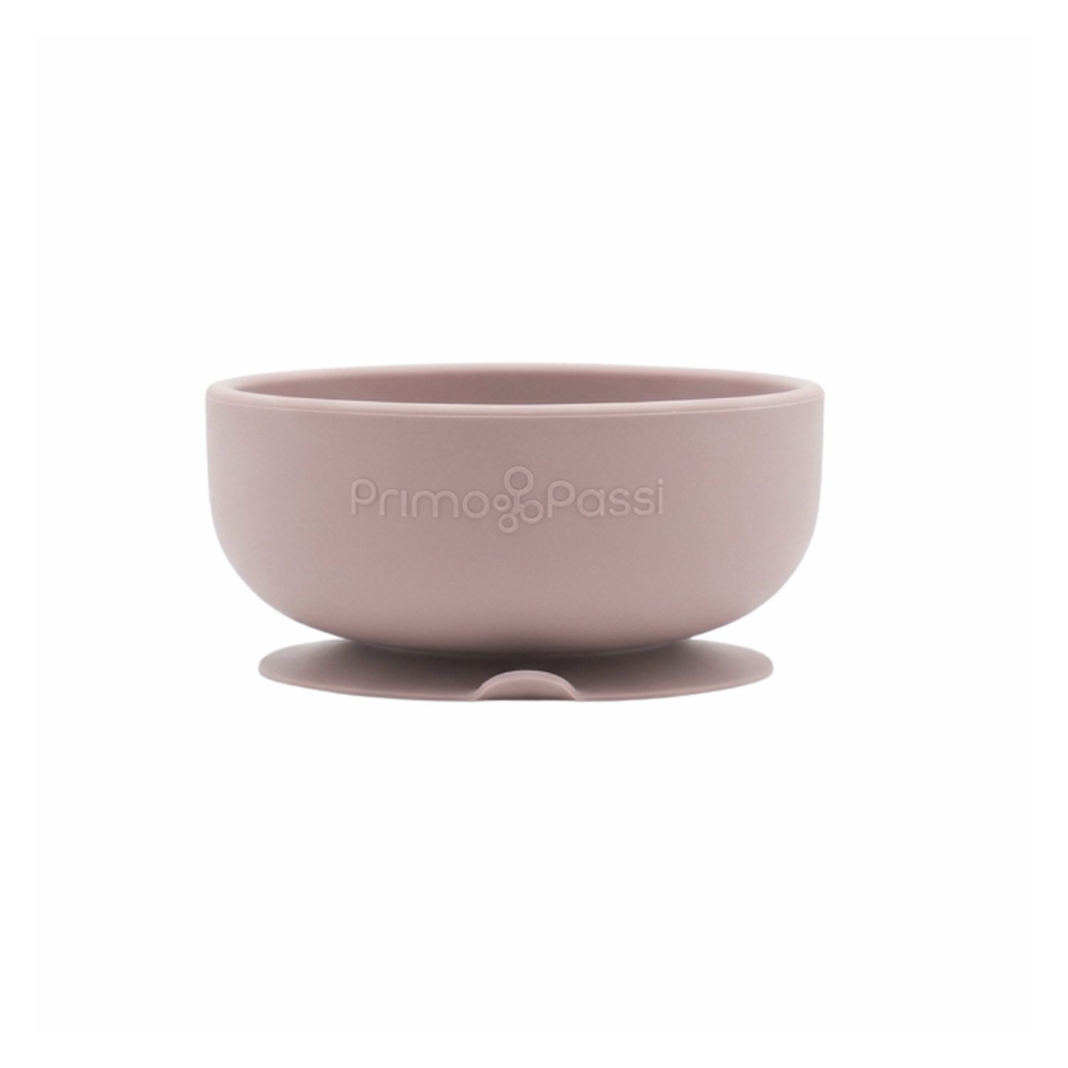 Primo Passi silicone baby bowl with suction base, soft pink, for infant feeding