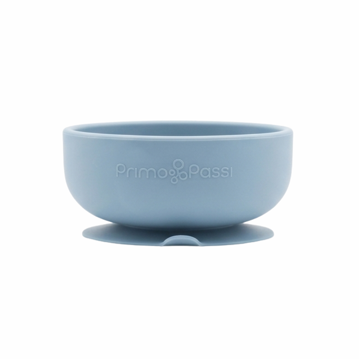 Primo Passi silicone baby bowl with suction base, light blue, for infant feeding