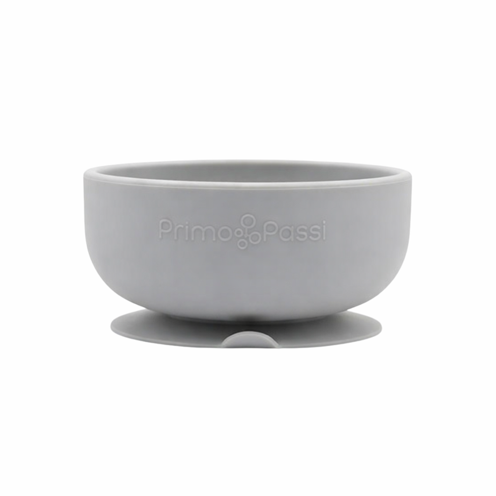 Primo Passi silicone baby bowl with suction base, safe for infant feeding and mealtime