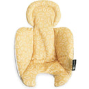 Reversible newborn insert in yellow mesh with white leaf pattern, designed for comfort and support.