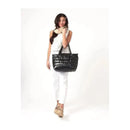 7AM Voyage - Waterproof Capri Diaper Bag with Crossbody Straps Black Polar Image 5