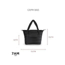 7AM Voyage - Waterproof Capri Diaper Bag with Crossbody Straps Black Polar Image 6