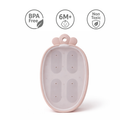 Primo Passi rose pink silicone carrot freezer tray, BPA free and non-toxic for babies 6M+