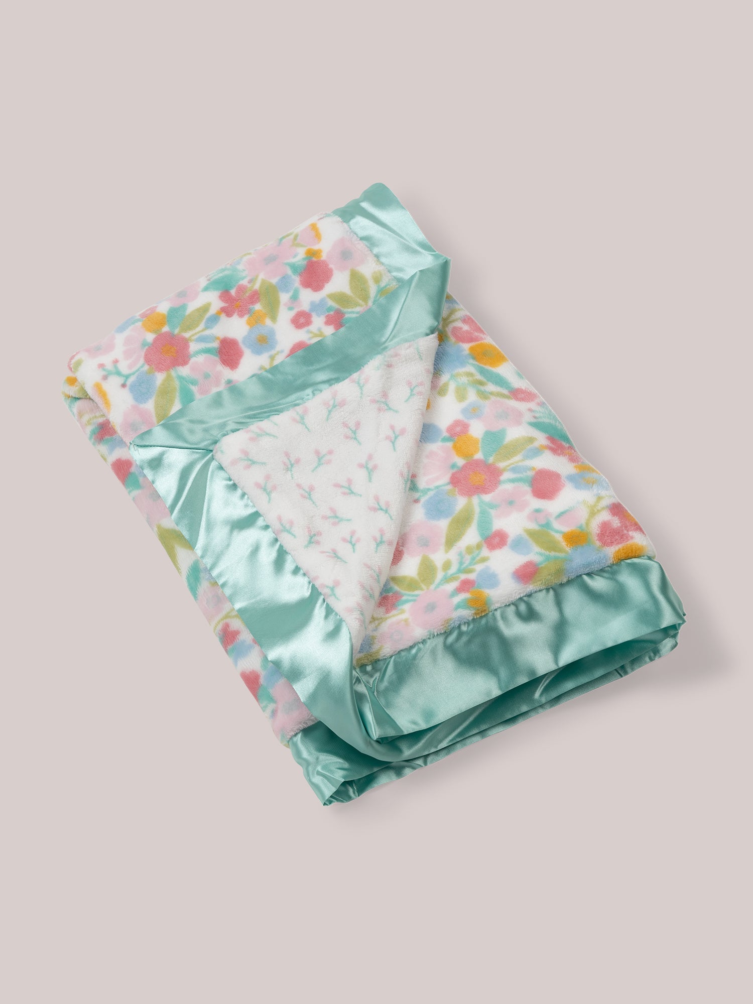 Ultra-Soft Thick Reversible Baby Blanket, Sweet Daisy Image 2