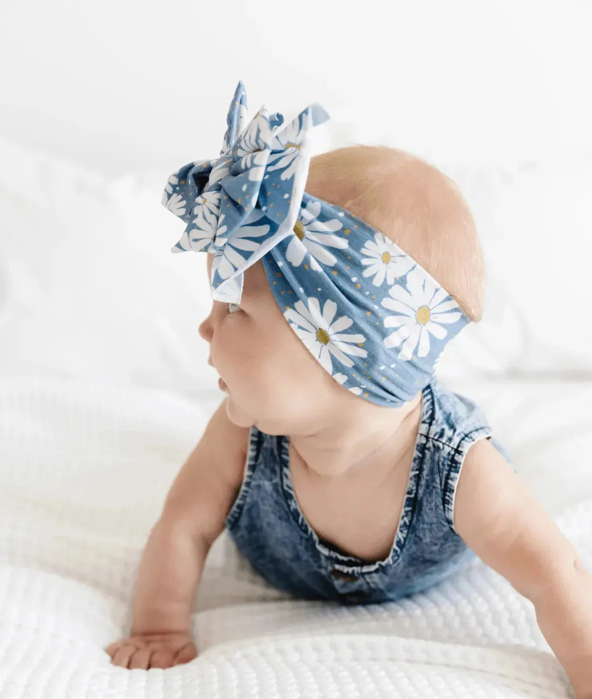 PRINTED FAB: denim daisy