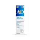 A+D Treat & Heal Diaper Rash Zinc Cream, 4 oz package featuring text about soothing skin and moisturizing ingredients like Aloe Vera.