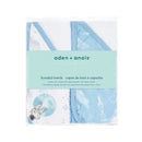 Hooded baby bath towels set by Aden+Anais featuring space themes, including an astronaut and celestial designs.