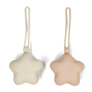 Ali + Oli - Silicone Pacifier Case Star 2Pk, Blush Sand Image 1