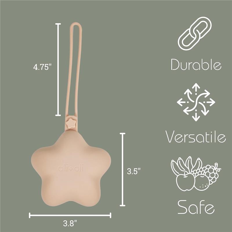 Ali + Oli - Silicone Pacifier Case Star 2Pk, Blush Sand Image 5