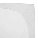 Grey fitted bassinet sheet made from 100% cotton knit, designed to fit 15 x 33 x 4 inch mattresses.