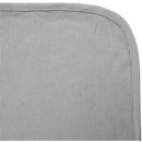 100% natural cotton thermal/waffle swaddle blanket in grey, showcasing a textured surface and rounded edges.