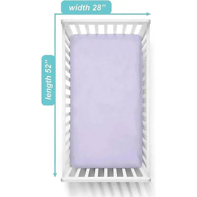 American Baby - Supreme 100% Natural Cotton Jersey Knit Fitted Crib Sheet, Lavender Image 2