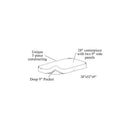 Diagram showing the construction and dimensions of the American Baby fitted crib sheet, labeled with features and measurements.