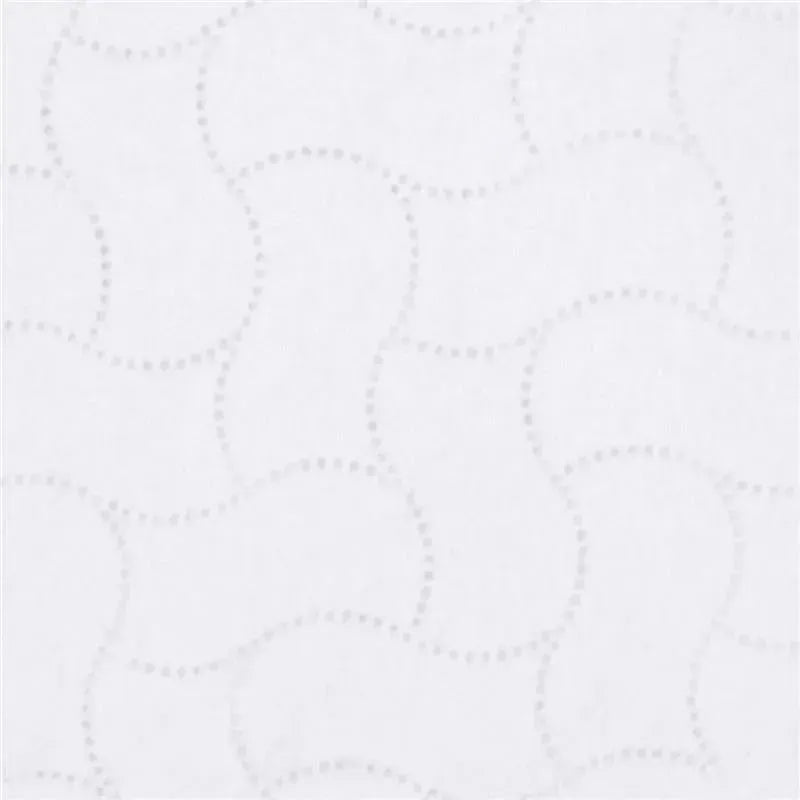 Waterproof Pack N Play mattress protector in white with subtle wavy texture design, measuring 27 x 39 inches.