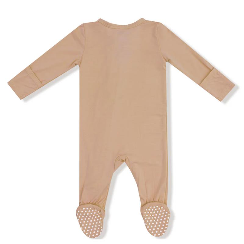 Angel Dear - Baby Basics Tan 2 Way Zipper Footie Image 2
