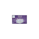 Three-pack of Philips Avent Natural Baby Bottles with Natural Response Nipples, featuring a blue design, 4oz capacity.