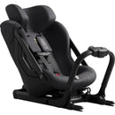 Axkid ONE 3 Extended Rear-Facing Car Seat in Arctic Mist Grey, featuring adjustable headrest and safety harness.