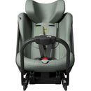 Axkid ONE 3 Extended Rear-Facing Car Seat in Nordic Bloom Green, featuring adjustable headrest, safety harness, and base.