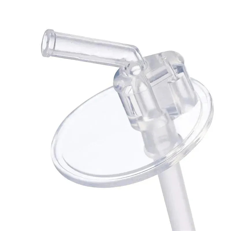 Clear straw and lid attachment for the B.box insulated drink bottle, featuring a curved spout design.