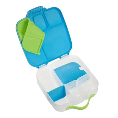 B.box Lunchbox in Ocean Breeze color, featuring multiple compartments and a green inner container for food organization.