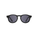 Jet Black Keyhole Kids Sunglasses by Babiators, designed for children aged 3-5, with dark lenses and a stylish frame.