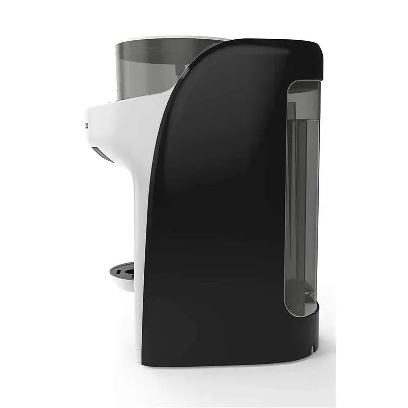 Baby Brezza Baby Formula Pro Advance in white and black, designed for easy baby formula preparation.