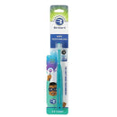 Brilliant Kids Toothbrush in teal, designed for ages 5-9, features a superhero character on the packaging.