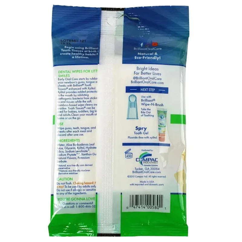 Five-pack Baby Buddy Oral Care Kit featuring dental wipes for infants, promoting healthy oral hygiene practices.