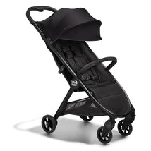 Baby Jogger City Tour 2 Ultra-Compact Travel Stroller in Eco Black with a sleek design and adjustable canopy.