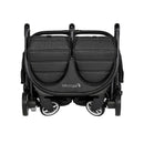 City Tour 2 Double Stroller by Baby Jogger in Pitch Black, featuring a compact, foldable design with dual seats.