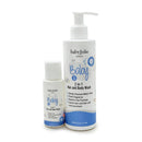 Travel-size Baby Jolie 2-in-1 Hair and Body Wash, 2oz, alongside larger 7.5oz version; both feature gentle cleansing for babies.