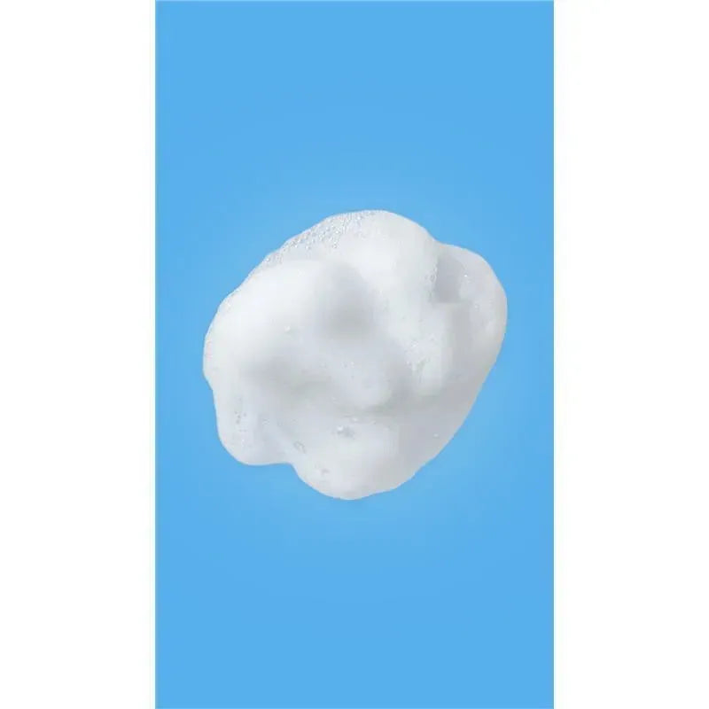 Baby Jolie Baby Foam Shampoo shown as a light, fluffy foam against a blue background.
