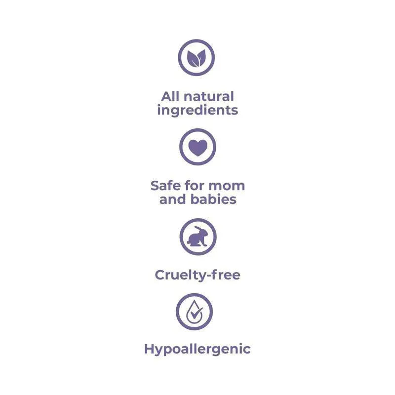 All natural ingredients, safe for mom and babies, cruelty-free, and hypoallergenic features of Baby Jolie Mom Care Comfort Legs.