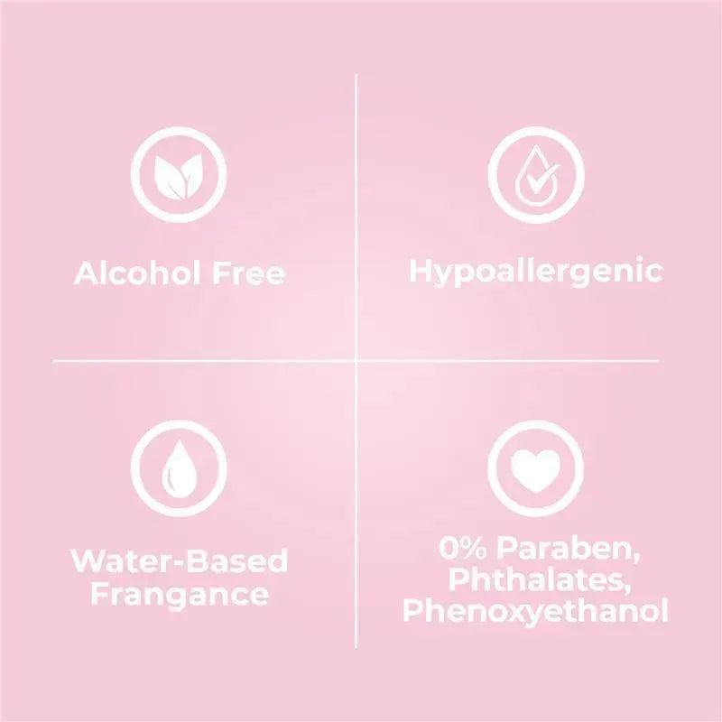 Alcohol-free, hypoallergenic, water-based Baby Jolie perfume; free from parabens, phthalates, and phenoxyethanol.
