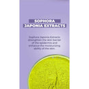 Sophora Japonia Extracts description highlighting its benefits for skin barrier and moisture enhancement.
