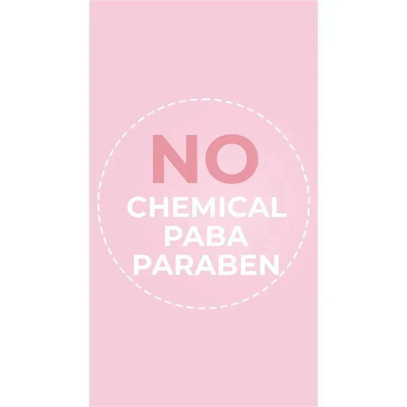 No chemical PABA or parabens label on a pink background for Baby Jolie Baby 2 in 1 Hair & Body Wash.