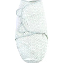 Quilted cotton swaddle wrap featuring a light green floral pattern, designed for babies by Hudson Baby.